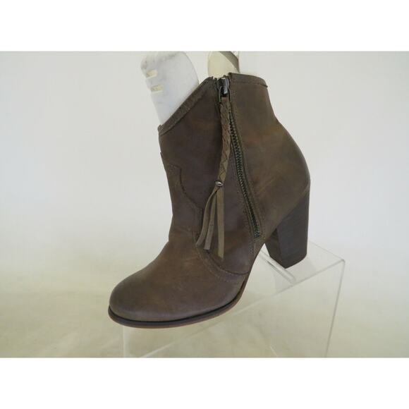 ALDO Womens Brown Leather Zip Fashion Ankle Boots Booties Size 8 M - Picture 3 of 12